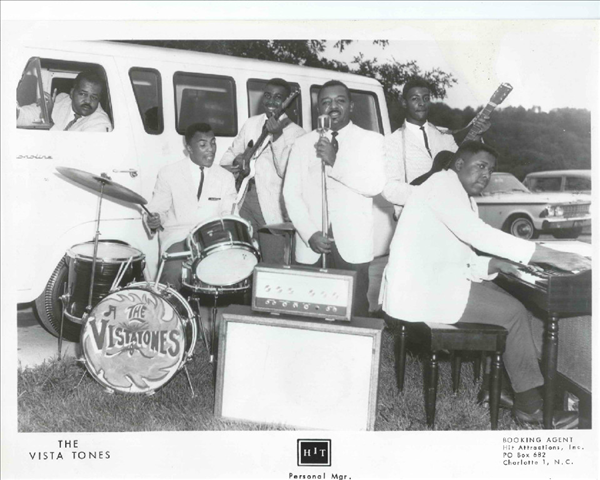 The top band in the land...early Vistatones! l-r, Leonard Coleman(mgr.), Lewis Brown, Ronald Coleman, Talmadge Coleman, Bernard Coleman, George Melvin, and his organ 
