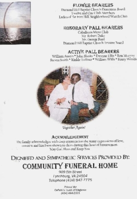 William Howard Jones Sr.-acknowledgement