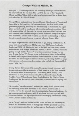 George Melvin-obituary