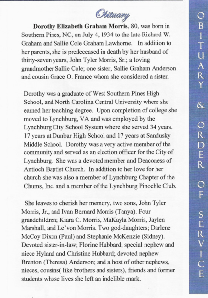 Dorothy Morris-obituary