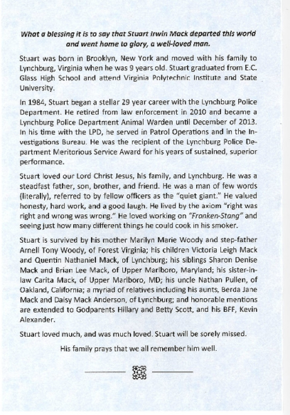 Officer Stewart Mack-obituary