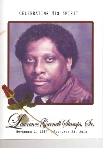 L.G. Stamps-obituary-front cover-pg 1