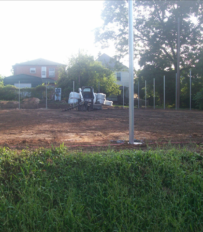 The side fence rails are up! More to come!