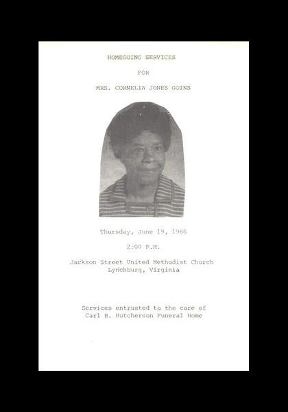 MY MOM! Cornelia Jones Goins MY MOM! Cornelia Jones Goins