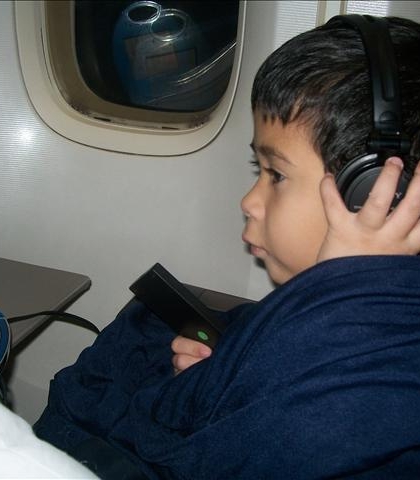 Jarred on the plane headed for the Phillipines in August 2010!