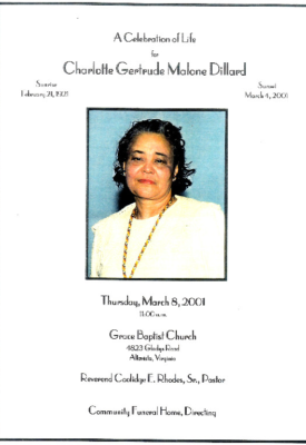 Charlotte Gertrude Malone Dillard (Remember Dillard's Store!) Charlotte Gertrude Malone Dillard (Remember Dillard's Store!)