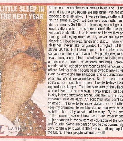 Article from the Jackson Sun in Jackson, Tenessee. Dr. Cornelius McClure, pres. Lane College!