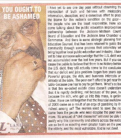 Article from the Jackson Sun in Jackson, Tennessee. Dr. Cornelius McClure, pres. Lane College!