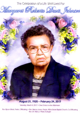 Margaret Roberta Davis Johnson DHS-'42