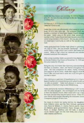 Hattie Mae Ross Graves DHS-'41-obituary