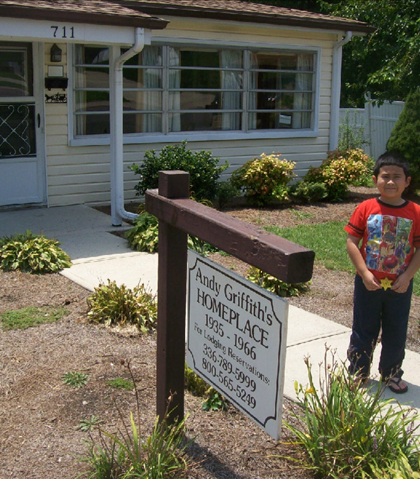 At the birthplace of Andy Griffith in Mt. Airy, N.C!!