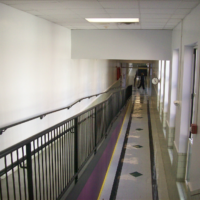 Long hallways now have handicapped-ramps! Long hallways now have handicapped-ramps!