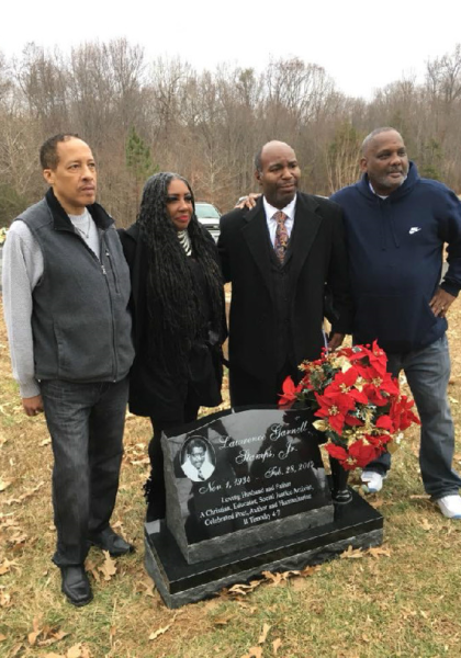 The Stamps family, Rev. James Coleman! The new Gravemarker dedicated in December 2017!