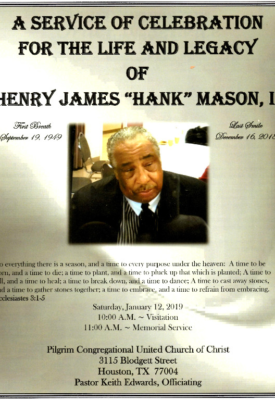 Henry James "Hank" Mason II DHS-'68