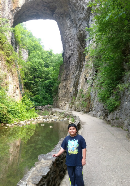 Jarred at Natural Bridge, naturally!