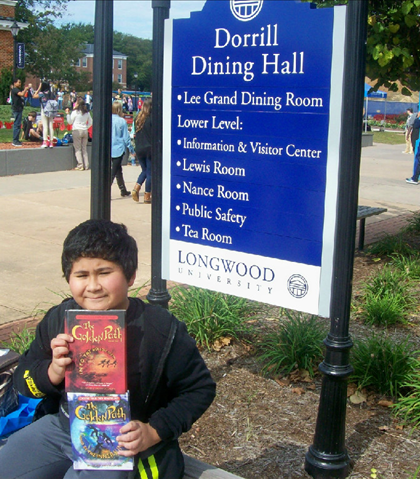 Jarred at Longwood University for a book Fair in October 2016!