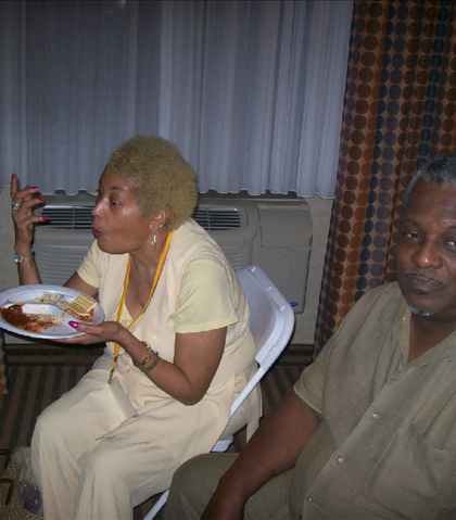 Partytime with BeBe....after we eat, Bo Saunders!