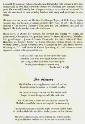 Helen Camm Harris DHS-'54-obituary pt II