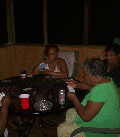 Now you know Odessa has to get up a card game!