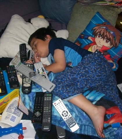 Hey Jarred.....This sleeping with the remotes is getting old!