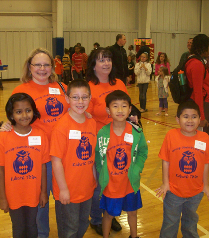 The Wise Owls, at the Lego-robotics competition, April 2013!