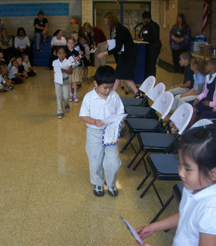Jarred, getting his Good Citizen award!