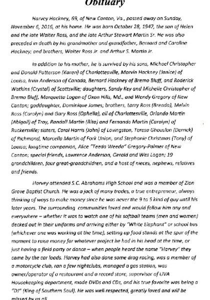 Harvey Hack-obituary Harvey Hack-obituary