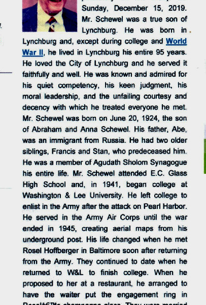 Elliot Schewel-obituary