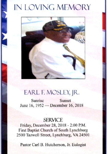 Earl F. Mosley Jr. DHS-'70