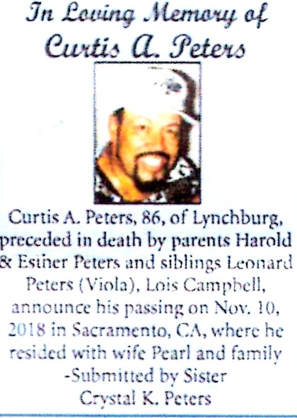 Curtis A. Peters-obituary