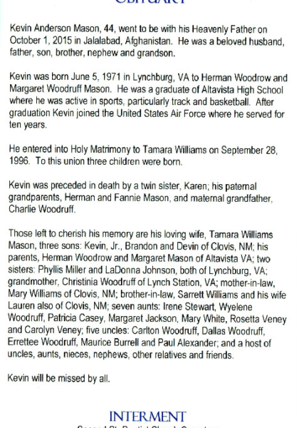 Kevin Mason-obituary