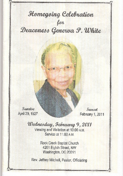 Deaconess Generva P. White