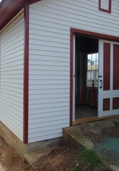 The Johnson garage, doghouse, and storage building has been finished!