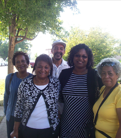 The neighborhood crew back together again! Maxine Reid, my best friend Elmer Reid, Waltee Johnson Moore & daughter, Ethel Reid Miller!