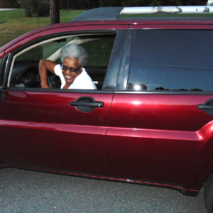 Celonia Saunders in her Mitsubishi SUV! Celonia Saunders in her Mitsubishi SUV!