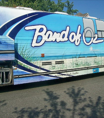 The "Band of Oz" tour bus!