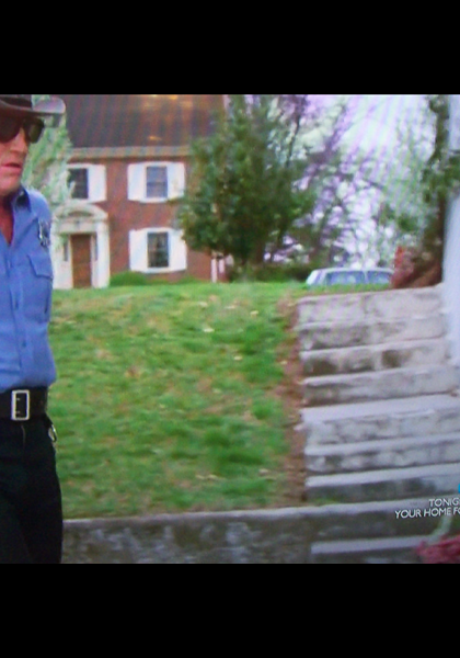 Bubba ran into the garage door of this home in "fifteen forever!" Bubba ran into the garage door of this home in "fifteen forever!"