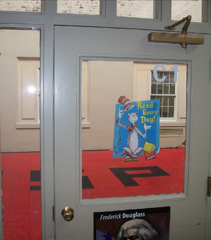 Remember those outdoor spaces all around Payne? Now they are a small play area accessable by a door!
