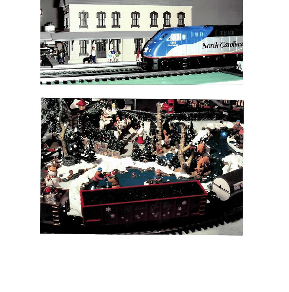 Model train station. Model train station.