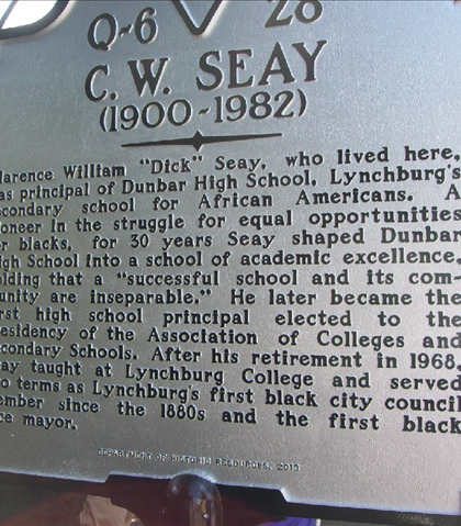 The C. W. Seay marker!