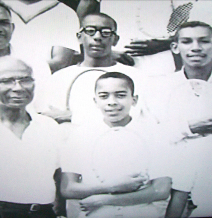 Tennis Group, Bottom row center, Elmer Reid!