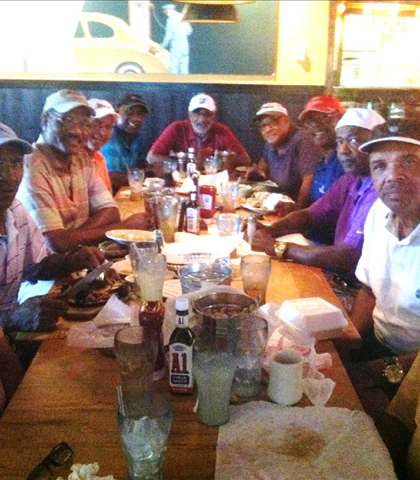 The Carl Penn Golf Group August 2013, l-r: Kennith Fergurson, Robert Rucker, Larry Rucker, Lawrence Jefferson, Perno Jefferson, Hylan Hubbard, Harry Dillard, James White, Donald Culpepper, Hillary Scott Sr, and Chaissy Barbour! The Carl Penn Golf Group August 2013, l-r: Kennith Fergurson, Robert Rucker, Larry Rucker, Lawrence Jefferson, Perno Jefferson, Hylan Hubbard, Harry Dillard, James White, Donald Culpepper, Hillary Scott Sr, and Chaissy Barbour!