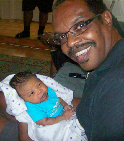 My grand daughter Trinity, right on time, August 1st, 2012
