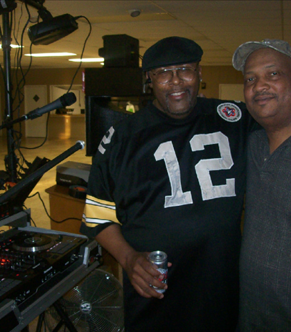 'Sir Charles' Lewis and Bernard 'Traffic Jam' Ellis, setting up for the 707 club reunion! 'Sir Charles' Lewis and Bernard 'Traffic Jam' Ellis, setting up for the 707 club reunion!