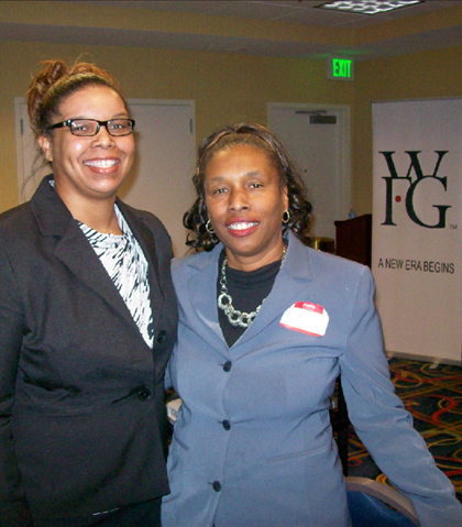 Daughter Ebony Smith Cherry, and mom Lolita Smith Bryan, at the World Financial Group Program, January 2016 '21!