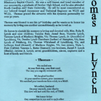 Thomas Lynch "Soul Daddy T...obituary! Thomas Lynch "Soul Daddy T...obituary!