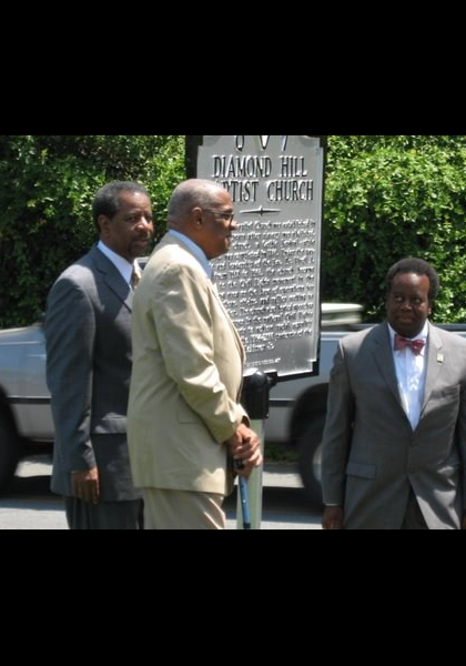 Rev. Warren Anderson, Dr. Virgil Wood & 2011 Lynchburg, Va. Vice-Mayor Johnson at the unveiling of the Historical Marker for Diamond Hill Baptist Church! Rev. Warren Anderson, Dr. Virgil Wood & 2011 Lynchburg, Va. Vice-Mayor Johnson at the unveiling of the Historical Marker for Diamond Hill Baptist Church!