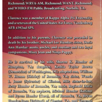 Clarence Albert Hamlar Jr.(Jerry Carter)-obituary Pt II