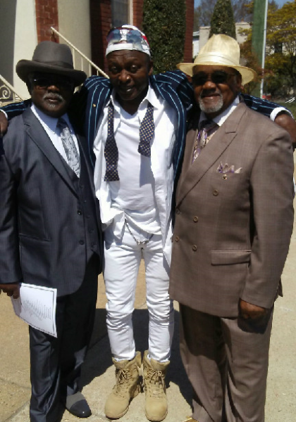 Aubrey "Chub" Barbour, singer Donny Brown, and Robert "Crissy" Barbour attending the homegoing services for Bobby Brown! Aubrey "Chub" Barbour, singer Donny Brown, and Robert "Crissy" Barbour attending the homegoing services for Bobby Brown!