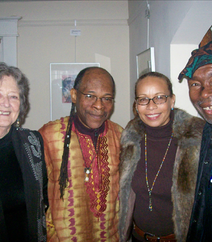 Ann Vandegraaf, Hiawatha Johnson, Shaun Spencer Hester, and Barry Jones at the Africa House! Ann Vandegraaf, Hiawatha Johnson, Shaun Spencer Hester, and Barry Jones at the Africa House!